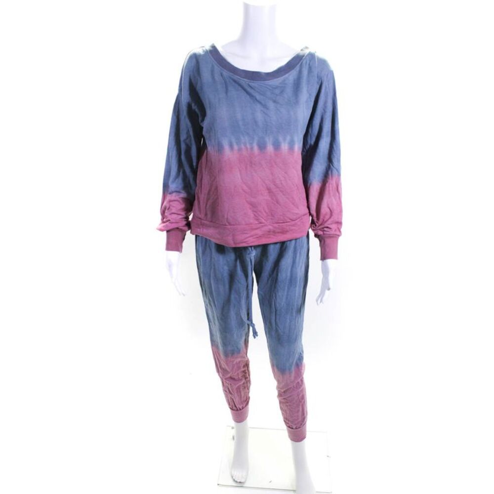 Ava + Esme Womens Ombre Print Long Sleeve Top Jogger Pants Set Multicolor Size S